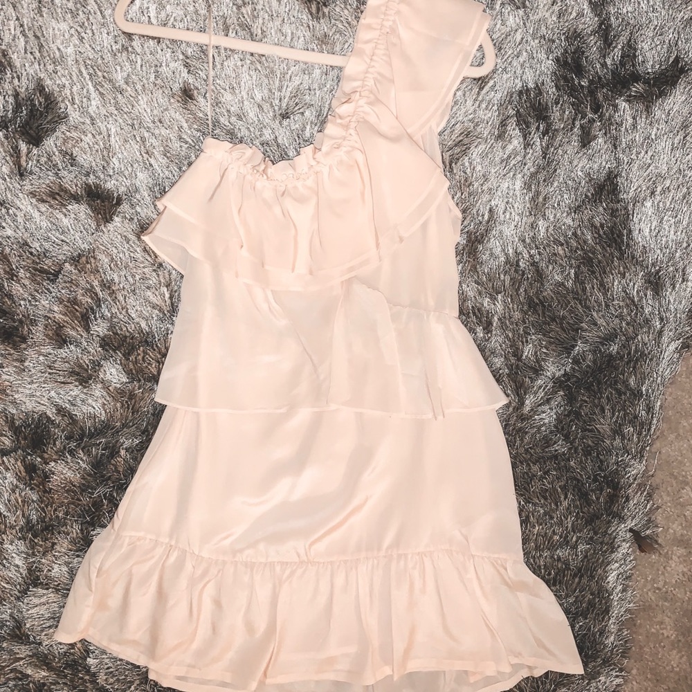 IRO one shoulder washed-silk dress